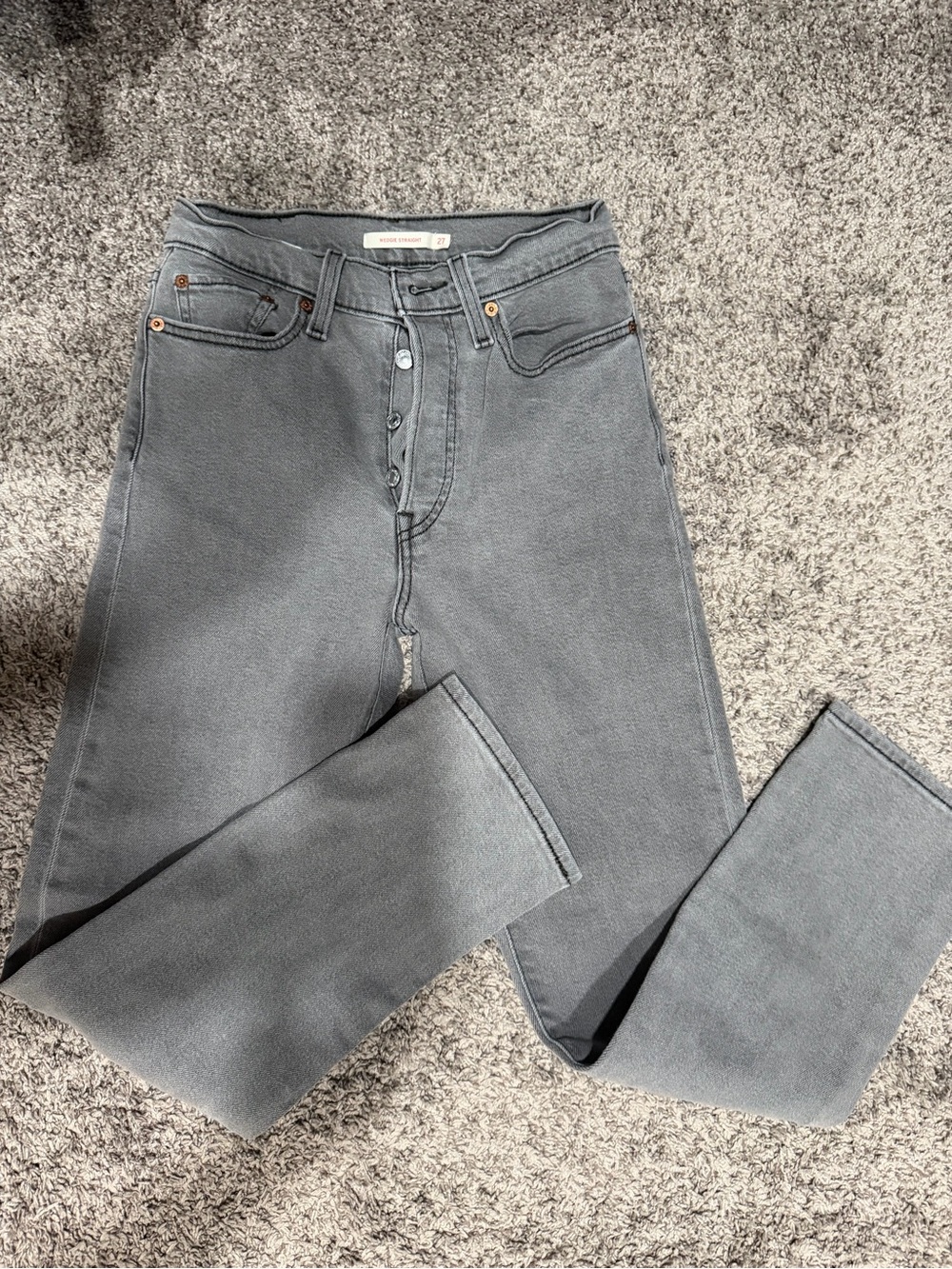 Levi's Women's Straight Leg Jeans - Charcoal Gray